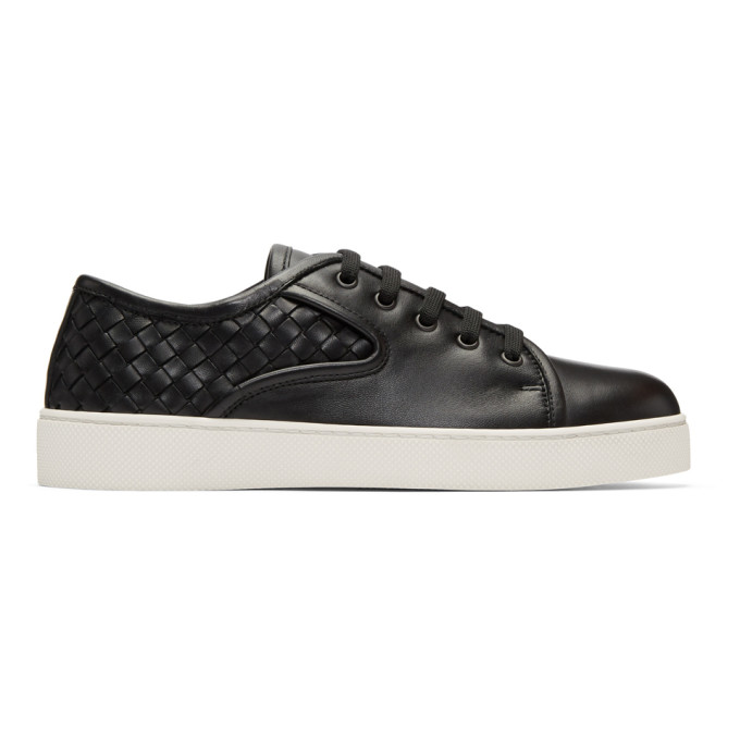 Bottega Veneta Black Classic Intrecciato Sneakers