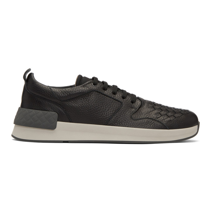 Bottega Veneta Black Intrecciato Grand Sneakers