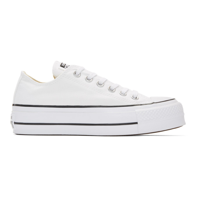 Converse White & Black Chuck Taylor All Star Lift Sneakers