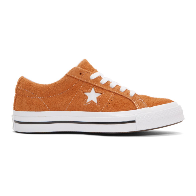 Converse Orange Suede One Star Sneakers