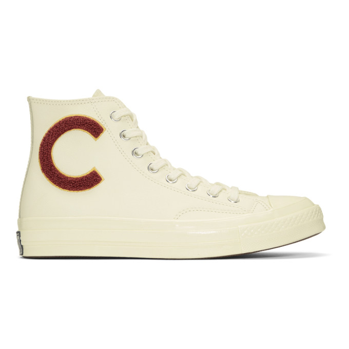 Converse White Wordmark Wool Chuck Taylor All-Star '70 Hi Sneakers