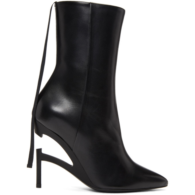 Unravel Black Broken Heel Boots