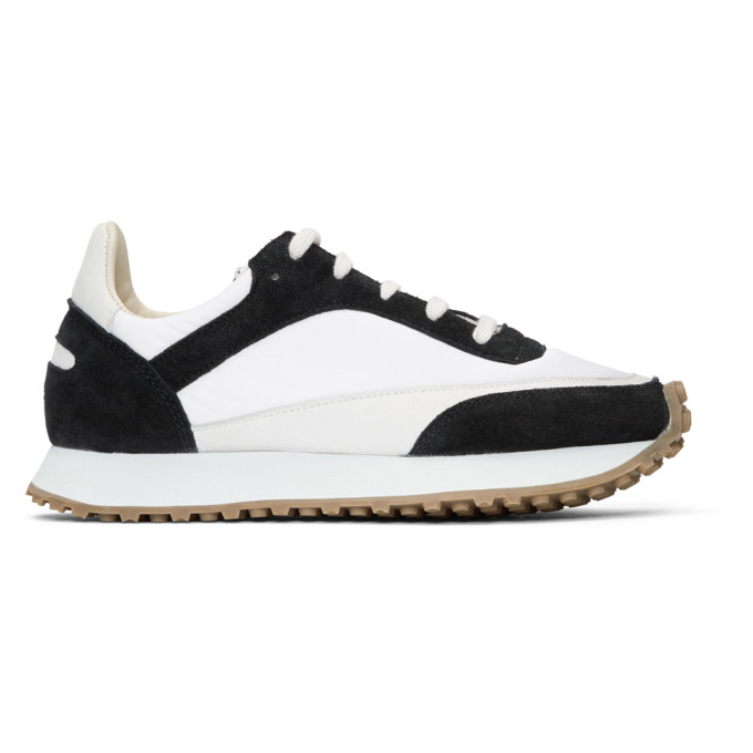 Spalwart White & Black Tempo Low Sneakers