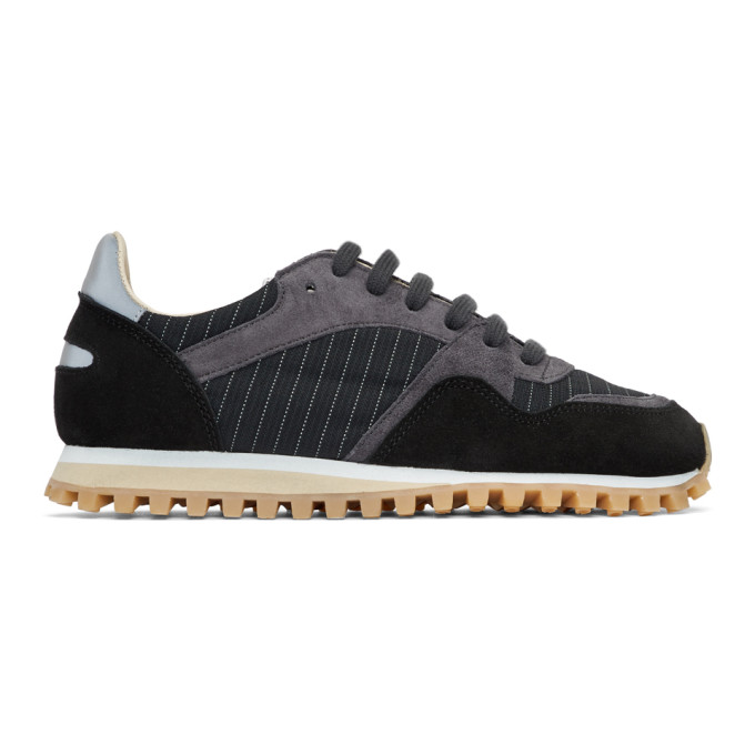 Spalwart Black Marathon Trail Low Pinstripe Sneakers