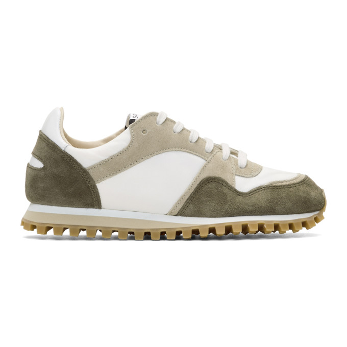 Spalwart White & Brown Marathon Trail Low Sneakers