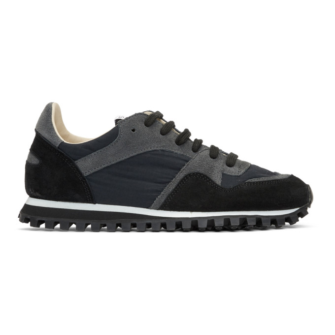 Spalwart Black Suede Marathon Trail Low Sneakers
