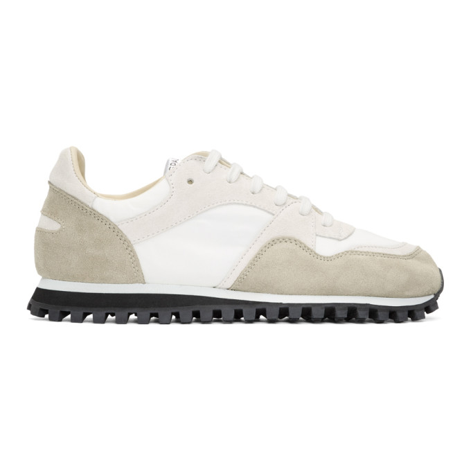 Spalwart White & Taupe Suede Marathon Trail Low WB Sneakers