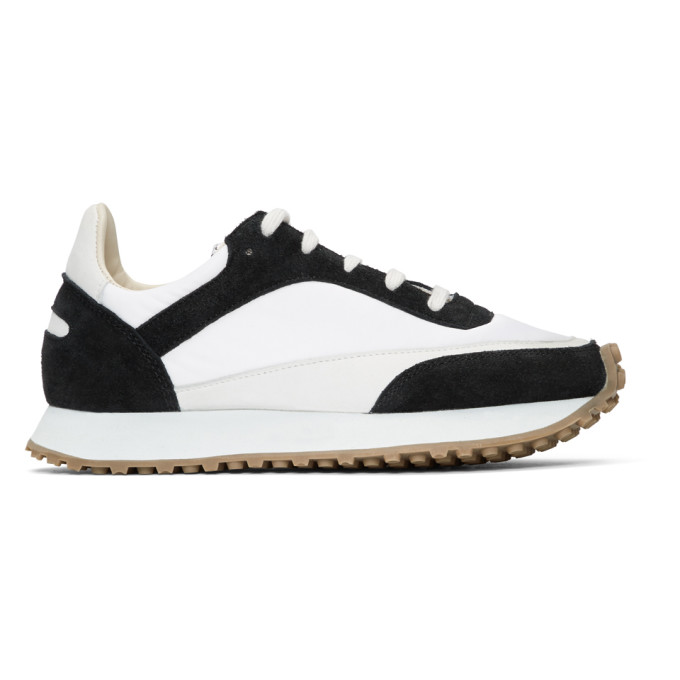 Spalwart White & Black Tempo Low Sneakers