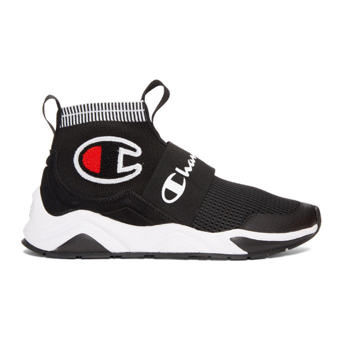 Champion Reverse Weave Black Rally Pro High-Top Sneakers