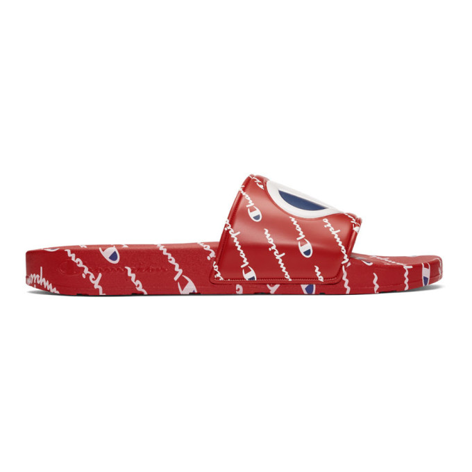 Reverse Weave Red Repeat Logo Slides 