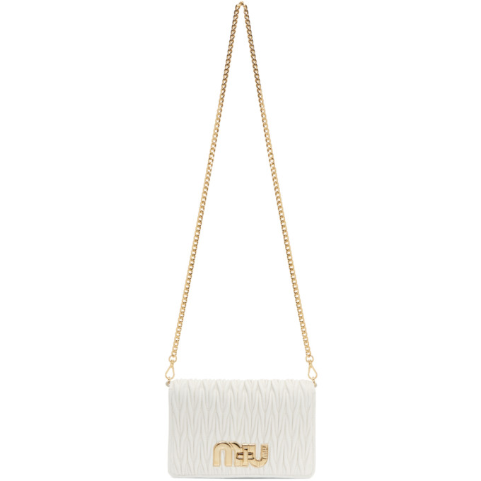 Miu Miu White Matelasse Bag