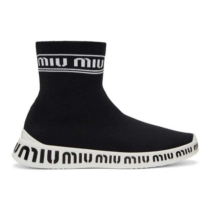 Miu Miu Black Sock Sneakers