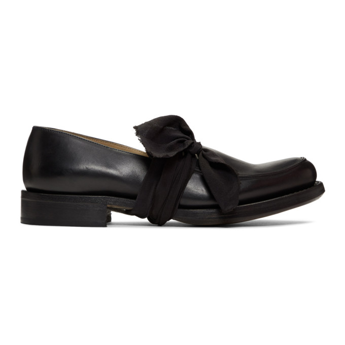 Cherevichkiotvichki Black Pointy Moccasin Loafers