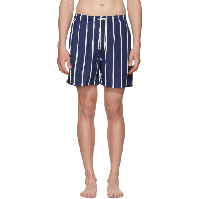 Solid and Striped Blue and White Slate Bondi Stripe Classic Shorts