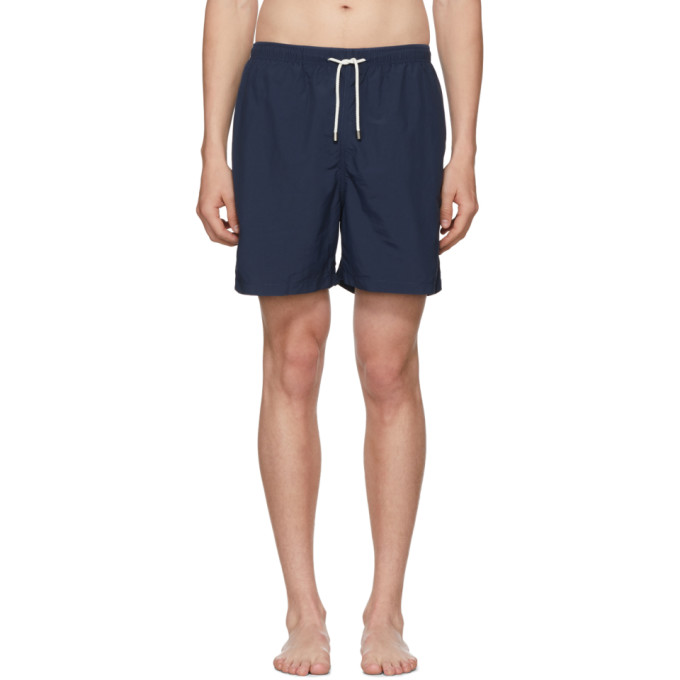 Solid and Striped Navy Classic Swim Shorts