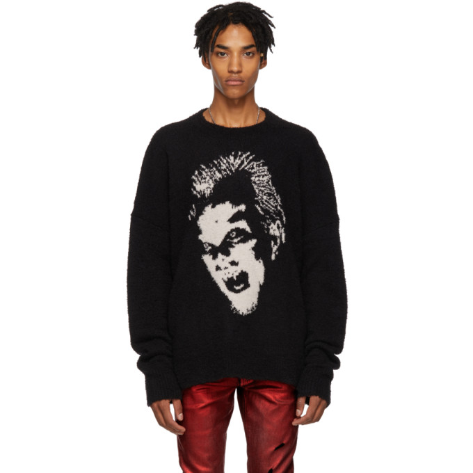 Amiri Black Lost Boys Crewneck Sweater 182886M20400601