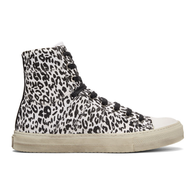 Amiri White & Black Vintaged Glitter Sneakers