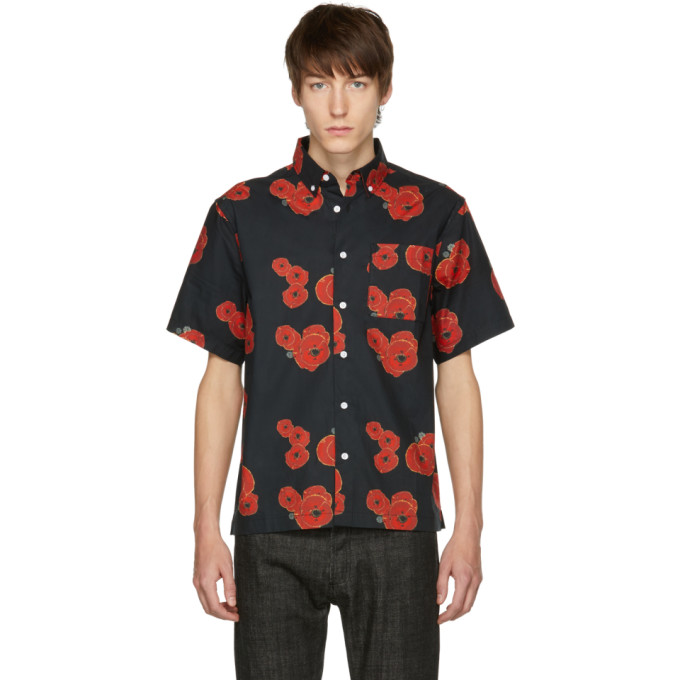 Saturdays NYC ブラック Bruce Floater シャツ