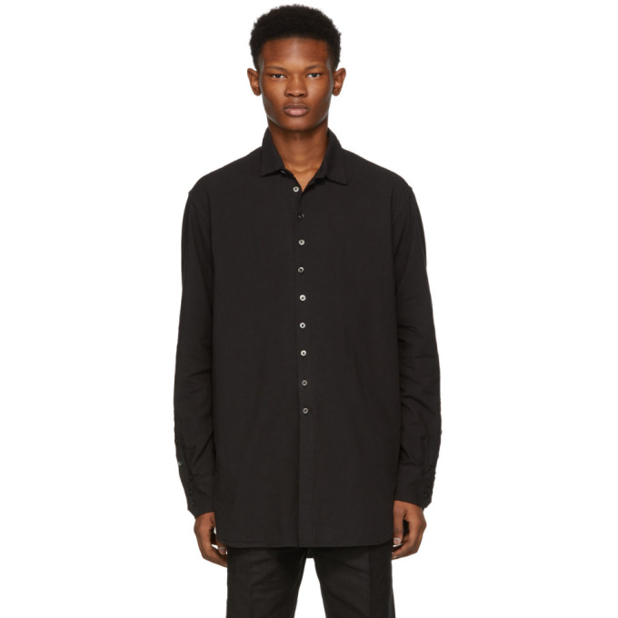 The Viridi-anne ブラック ボタンダウン シャツ