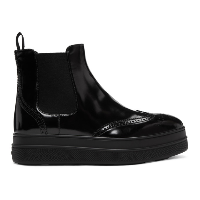 Prada Black Platform Boots