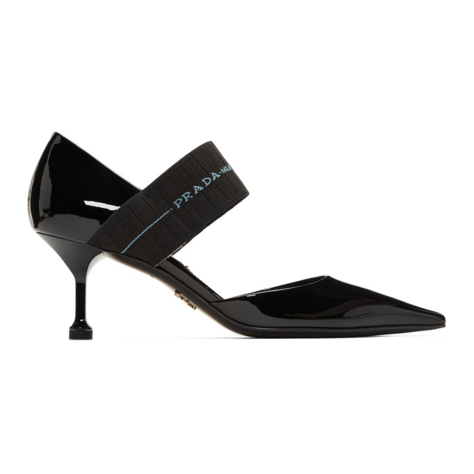 Prada Black Patent D'Orsay Heels