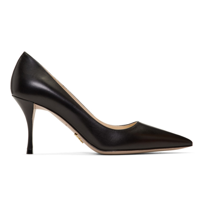 Prada Black Lux Heels