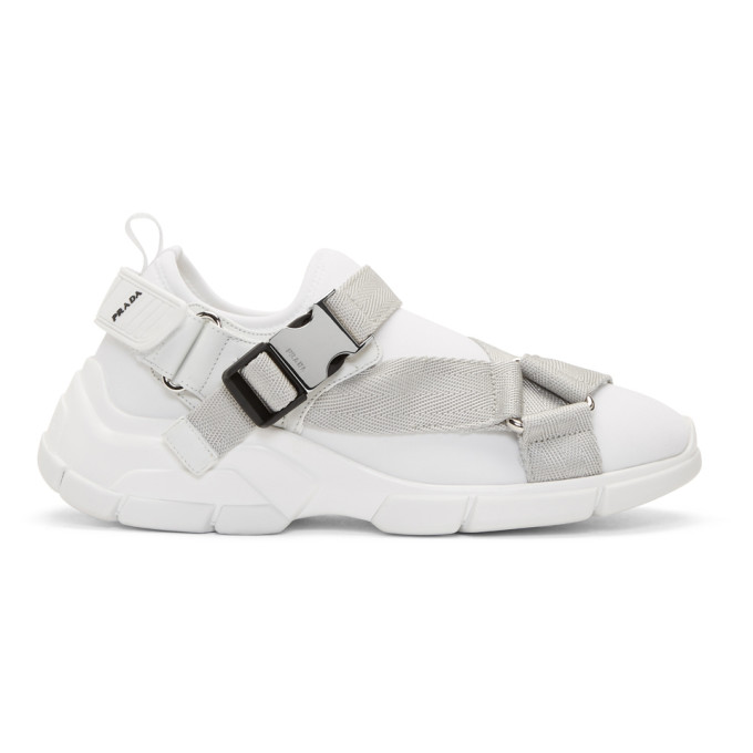 Prada White Chunky Straps Sneakers