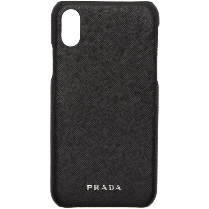 Prada Prada ブラック サフィアーノ iPhone X ケース