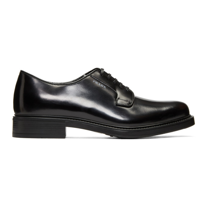 Prada Black Bright Derbys