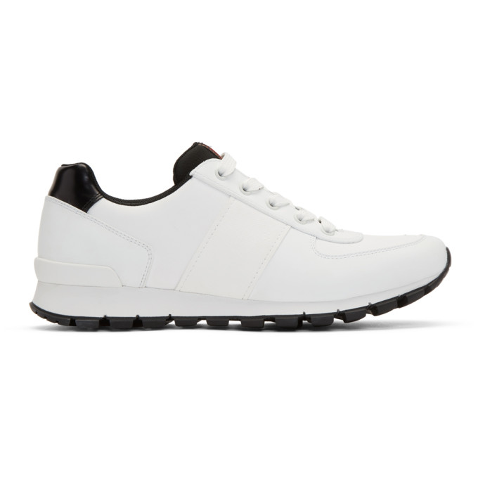 Prada White Match Rays Sneakers