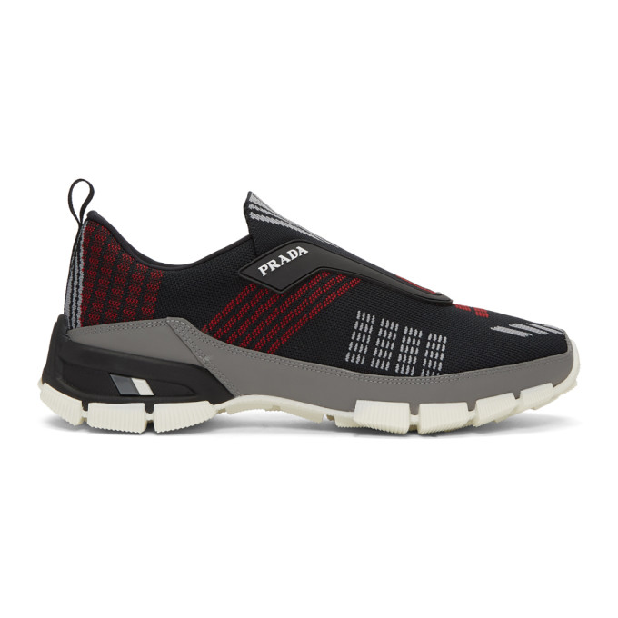 Prada Black Laceless Sneakers