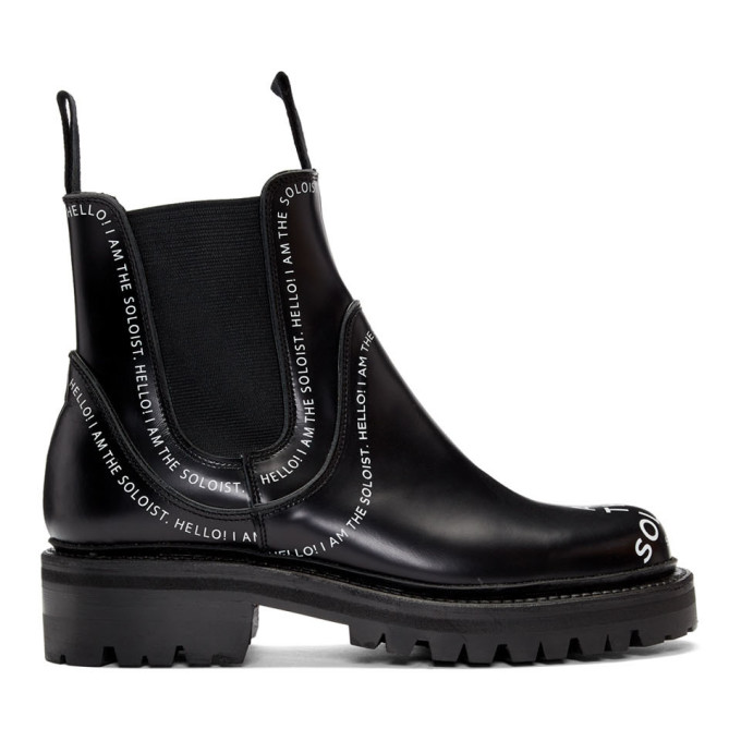 TAKAHIROMIYASHITA TheSoloist. Black 'I Am The Soloist' Chelsea Boots