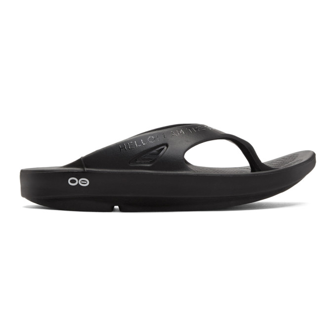 TAKAHIROMIYASHITA TheSoloist. Black Sport Thong Sandals