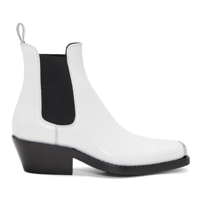 Calvin Klein 205W39NYC White Western Claire Boots