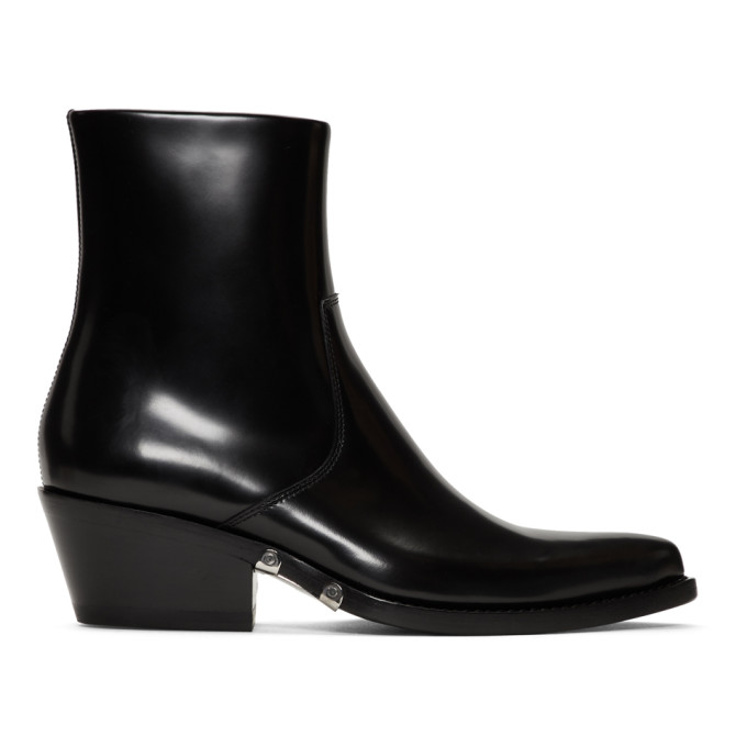 calvin klein cuban heel boots