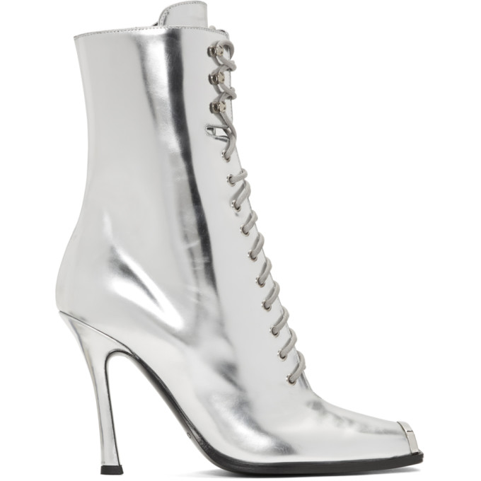 calvin klein boots silver toe