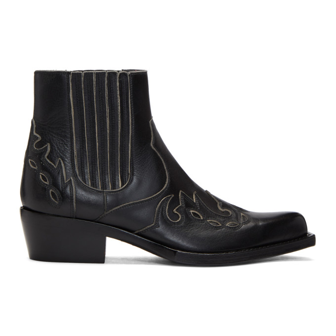 Calvin Klein 205W39NYC Black Western Chelsea Boots