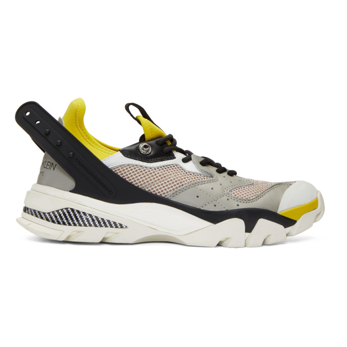 Calvin Klein 205W39NYC Grey & Beige Carlos 10 Sneakers