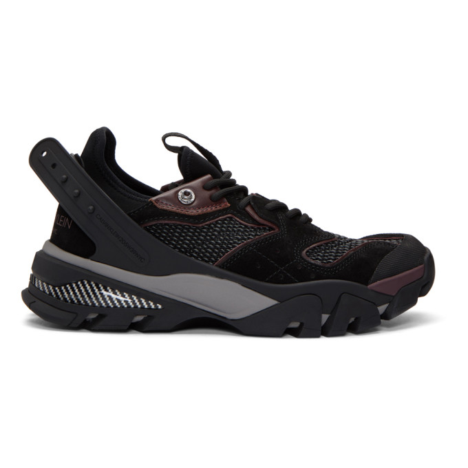 Calvin Klein 205W39NYC Black & Burgundy Carlos 10 Sneakers