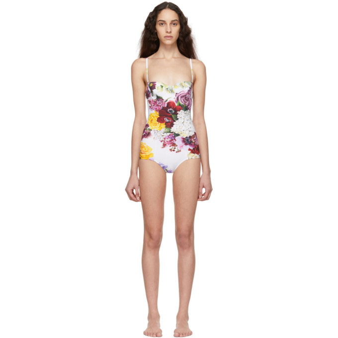 DOLCE & GABBANA DOLCE AND GABBANA MULTICOLOR ORTANSIA ONE-PIECE SWIMSUIT