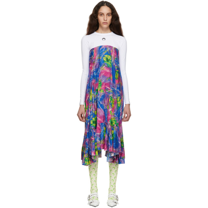 Marine Serre Dresses MARINE SERRE MULTICOLOR HAIRDRESSER DRESS
