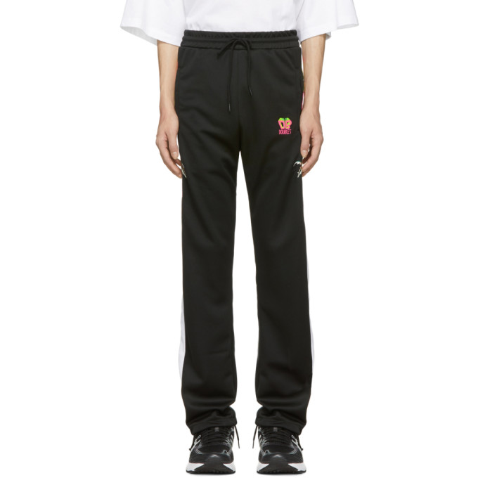Doublet DOUBLET BLACK CHAOS EMBROIDERY TRACK PANTS