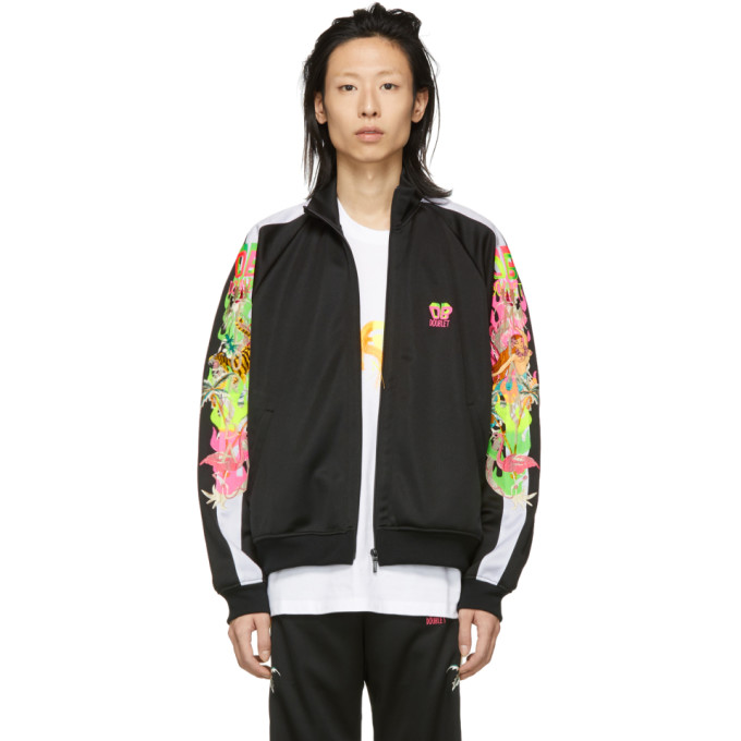 Doublet DOUBLET BLACK CHAOS EMBROIDERY TRACK JACKET