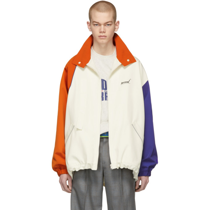 Ader Error Jackets ADER ERROR OFF-WHITE ARROW JUMPER JACKET