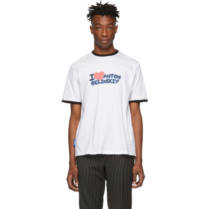 Anton Belinskiy ANTON BELINSKIY WHITE I LOVE ANTON BELINSKY T-SHIRT