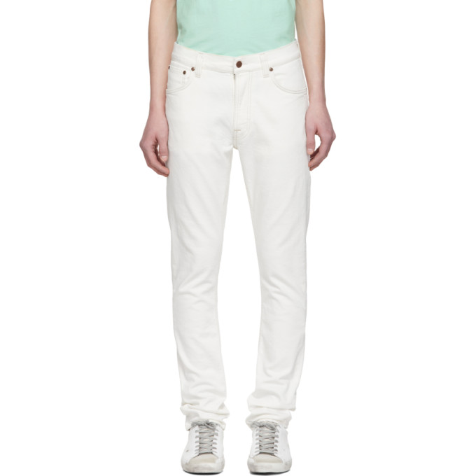 Nudie Jeans Jeans NUDIE JEANS WHITE LEAN DEAN JEANS