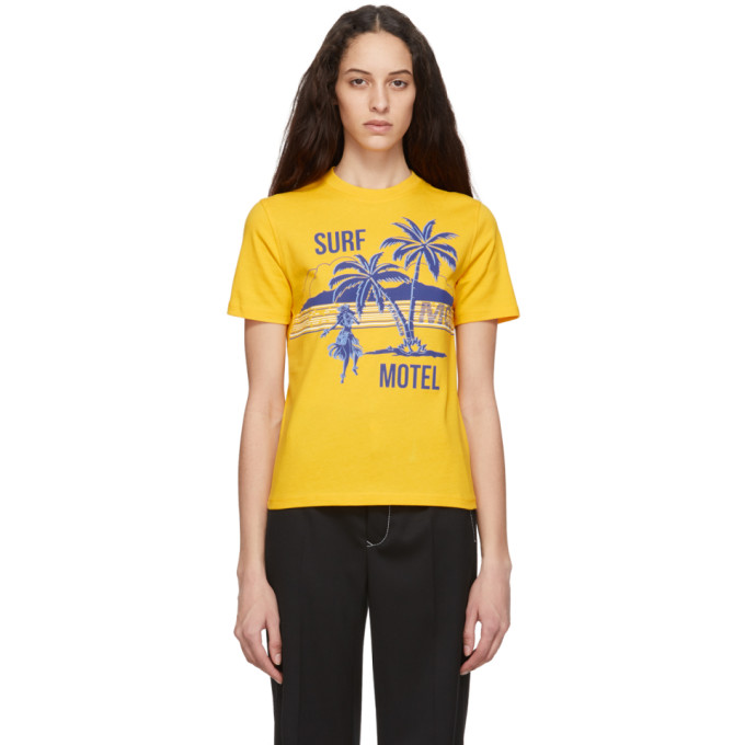 yellow alexander mcqueen t shirt