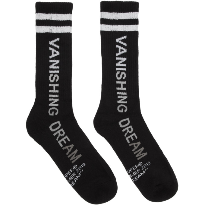 Reese Cooper Black Vanishing Dream Socks 191115M22000101