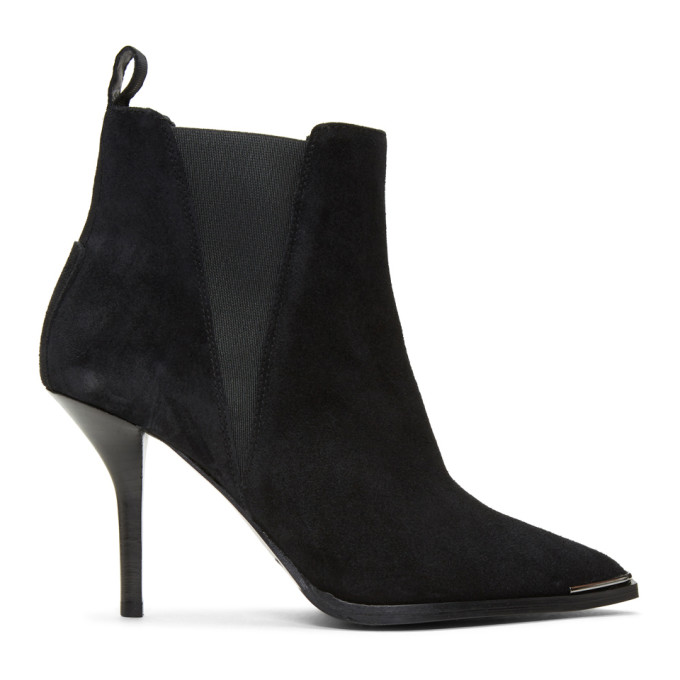 Acne Studios Black Suede Jemma Stiletto Boots