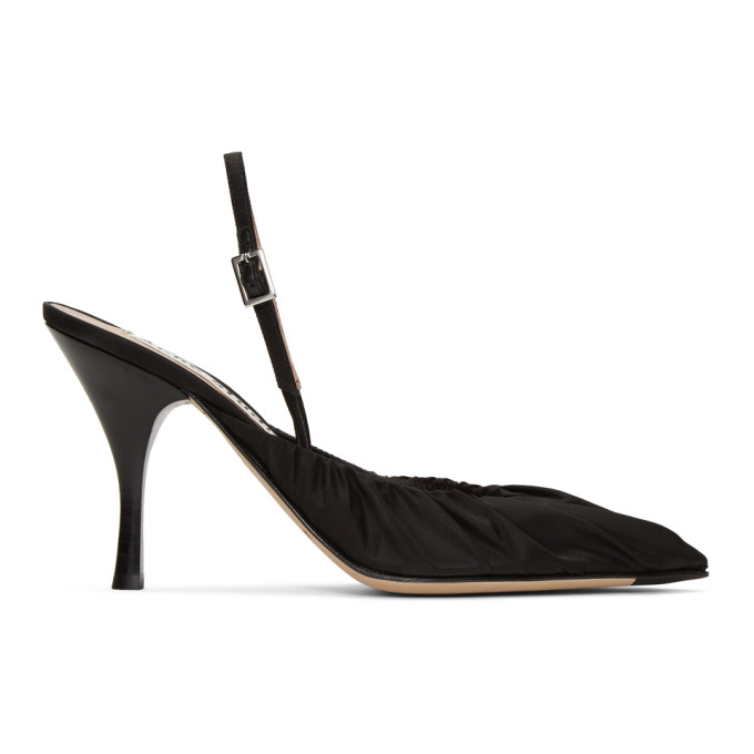 ACNE STUDIOS BLACK BEATRICE SLINGBACK HEELS